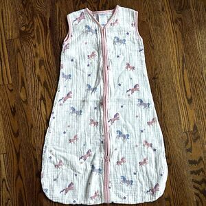 Little Journey Organic Muslin Wearable Baby Blanket Sleep 12-18 mo Unicorn Print